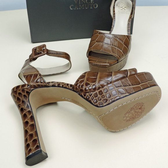 Vince Camuto Kortinta Platform Sandal Brown 6.5 M - Picture 2 of 3
